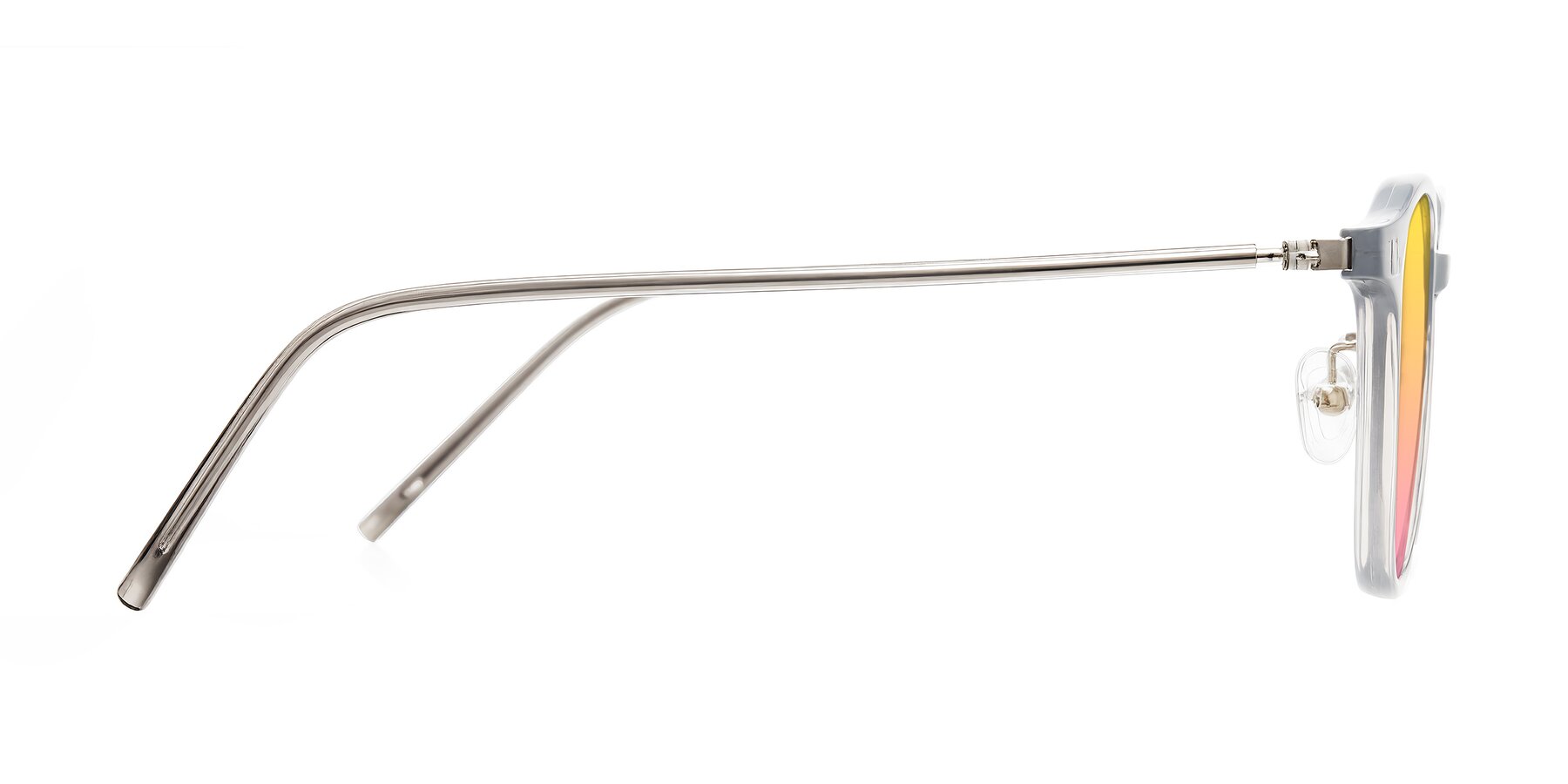 Side of Bicknell in Ice Gray with Yellow / Pink Gradient Lenses