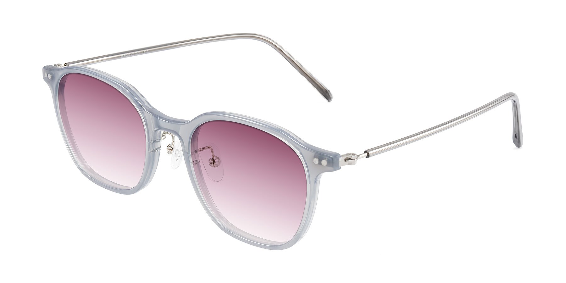 Angle of Bicknell in Ice Gray with Wine Gradient Lenses