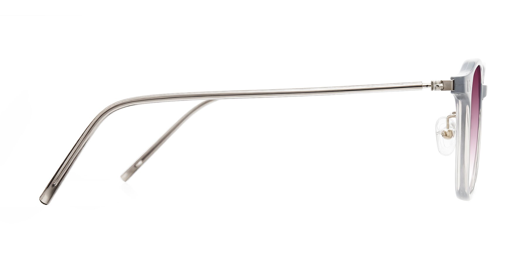 Side of Bicknell in Ice Gray with Wine Gradient Lenses