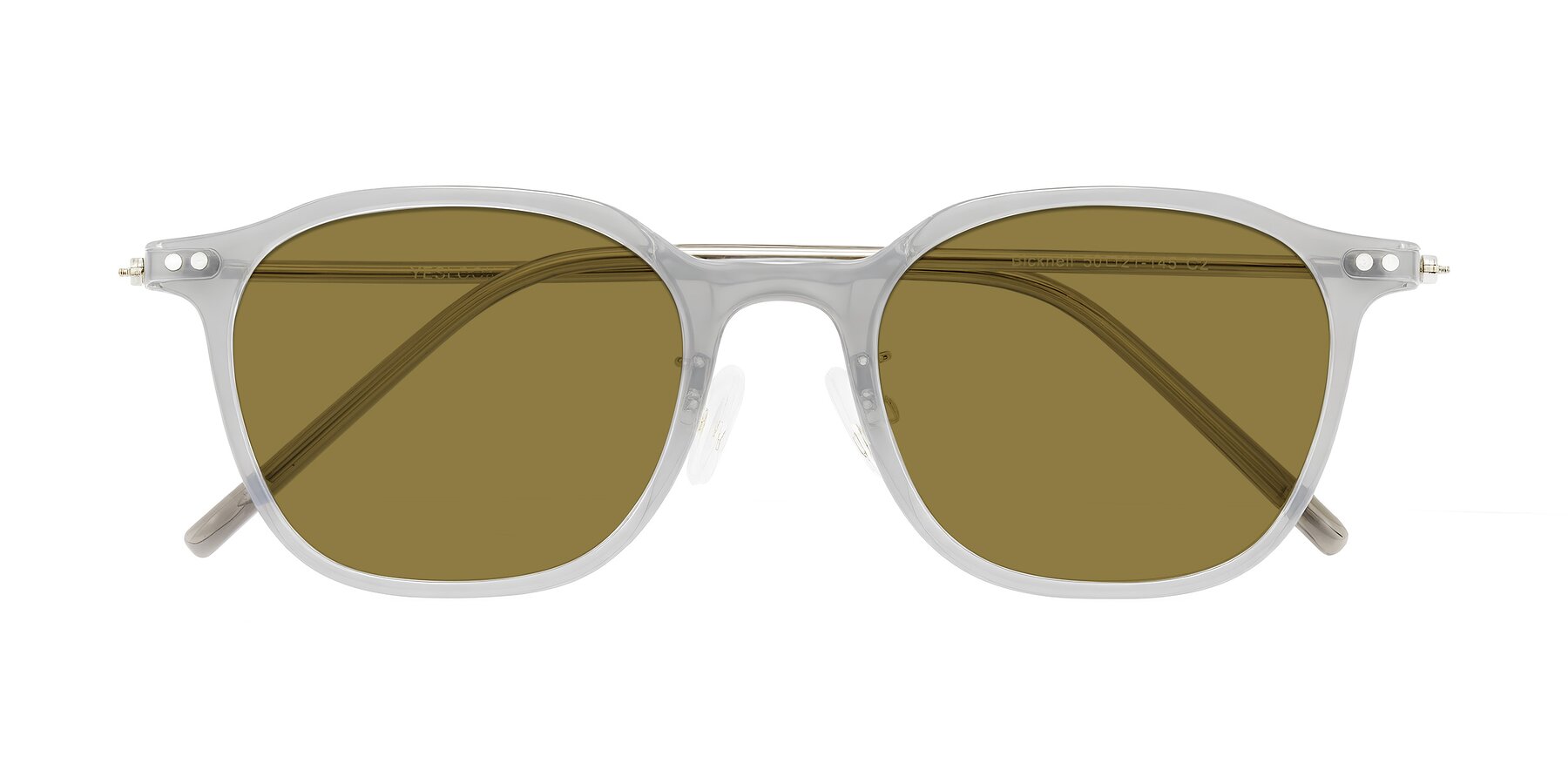 Folded Front of Bicknell in Ice Gray with Brown Polarized Lenses