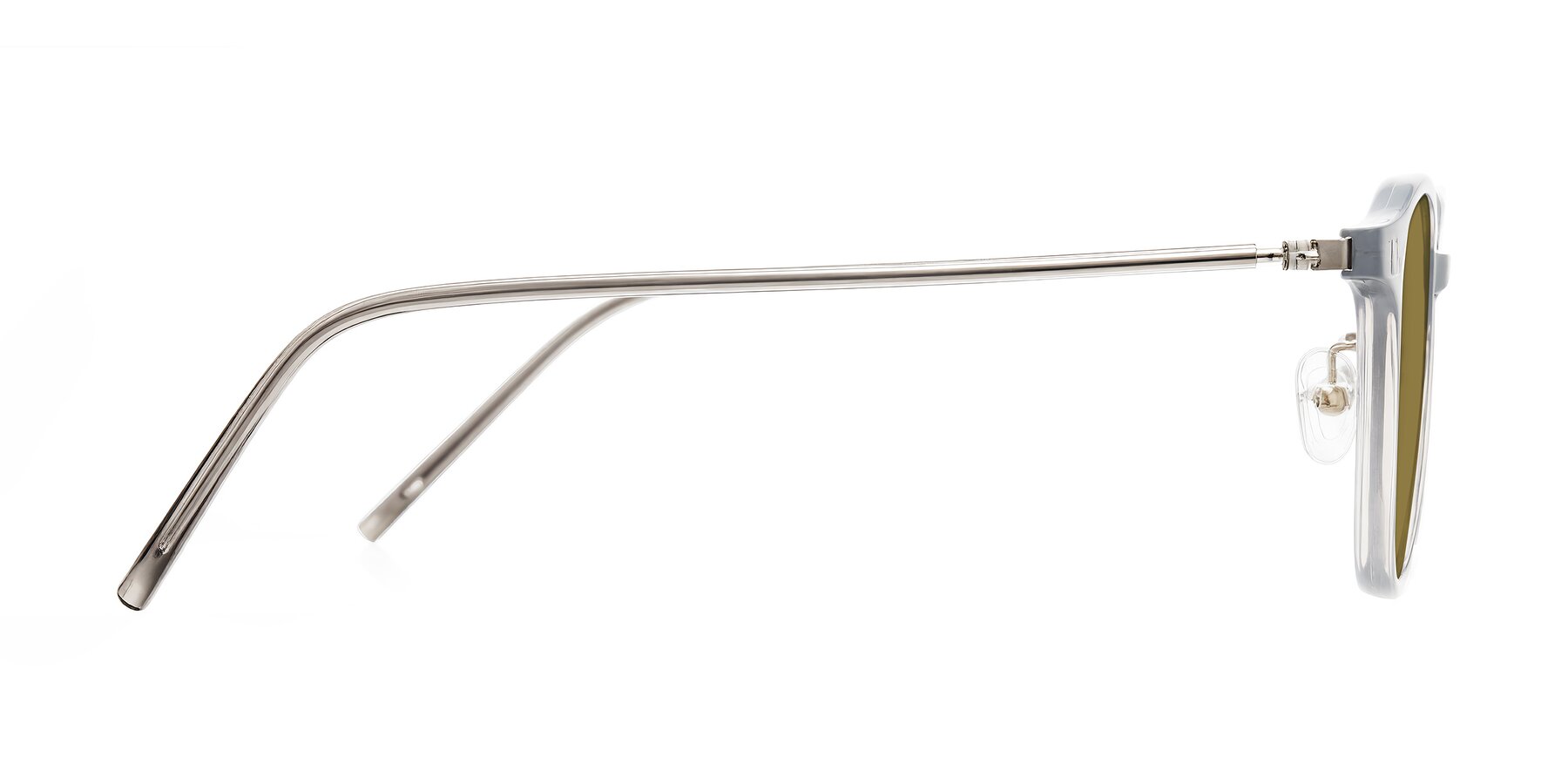 Side of Bicknell in Ice Gray with Brown Polarized Lenses