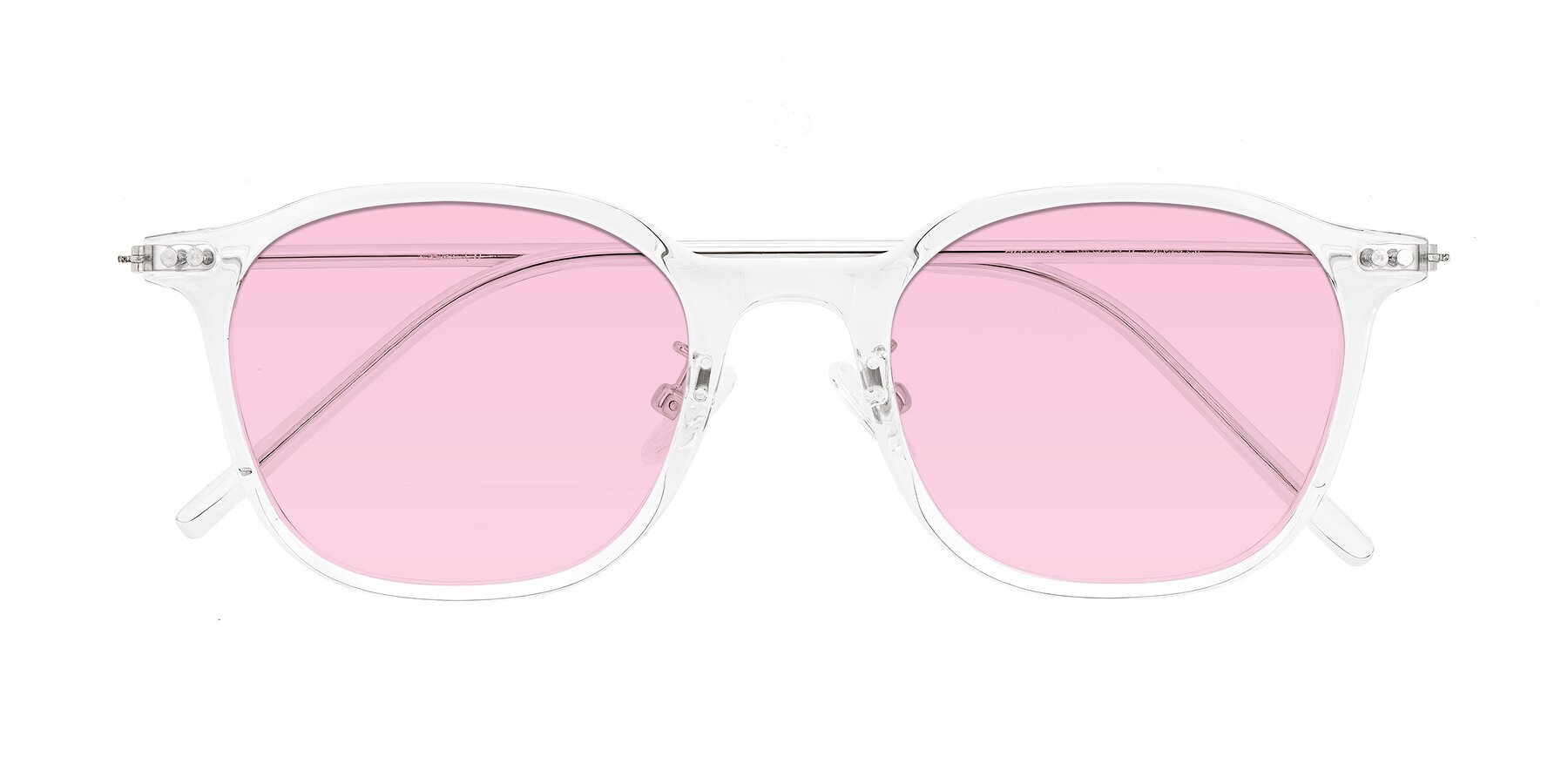 Folded Front of Bicknell in Clear with Light Pink Tinted Lenses