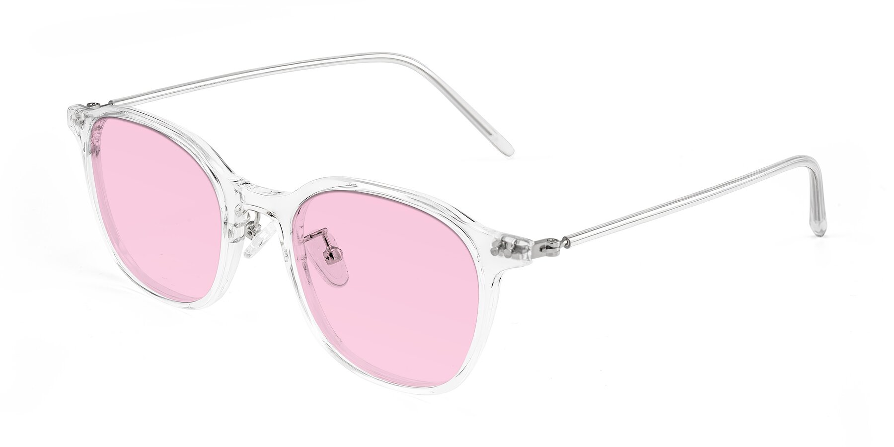 Angle of Bicknell in Clear with Light Pink Tinted Lenses