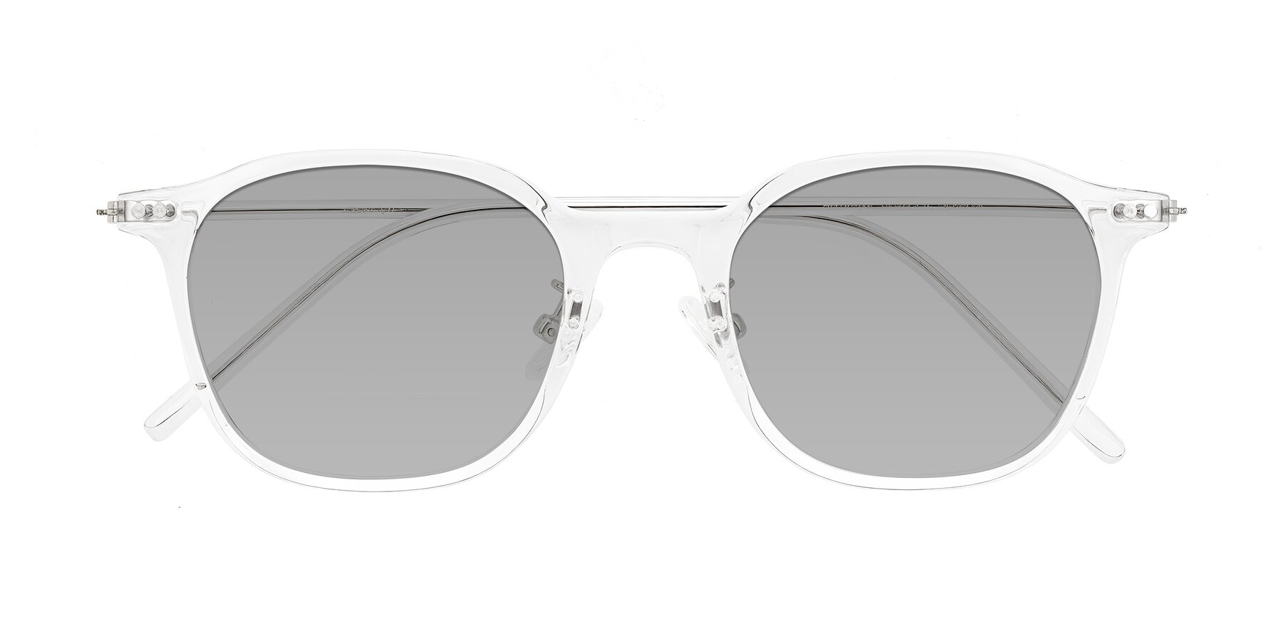 Folded Front of Bicknell in Clear with Light Gray Tinted Lenses