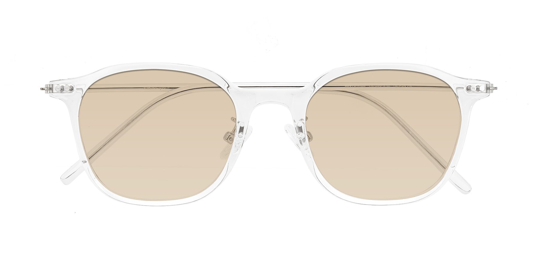 Folded Front of Bicknell in Clear with Light Brown Tinted Lenses
