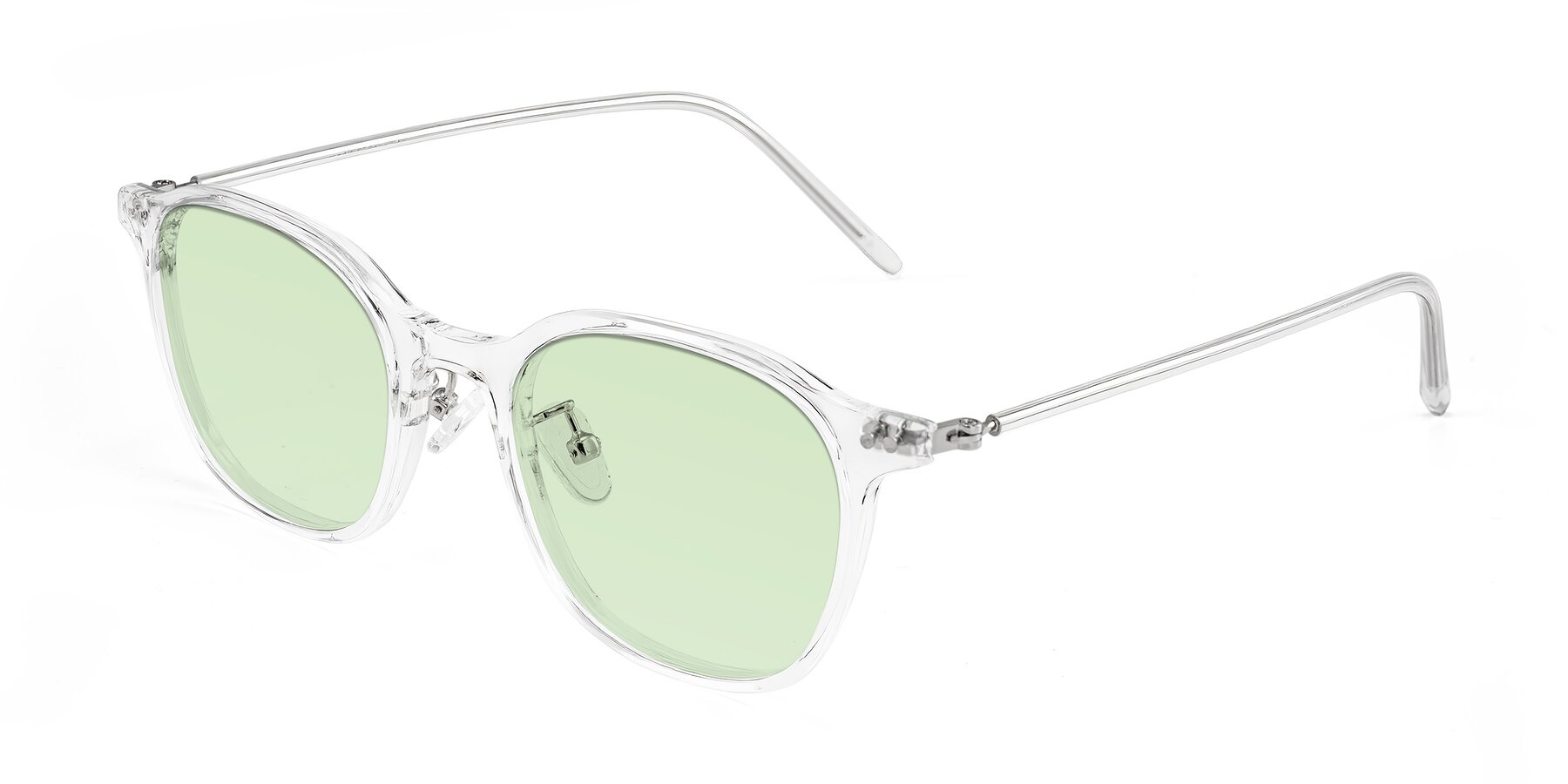 Angle of Bicknell in Clear with Light Green Tinted Lenses