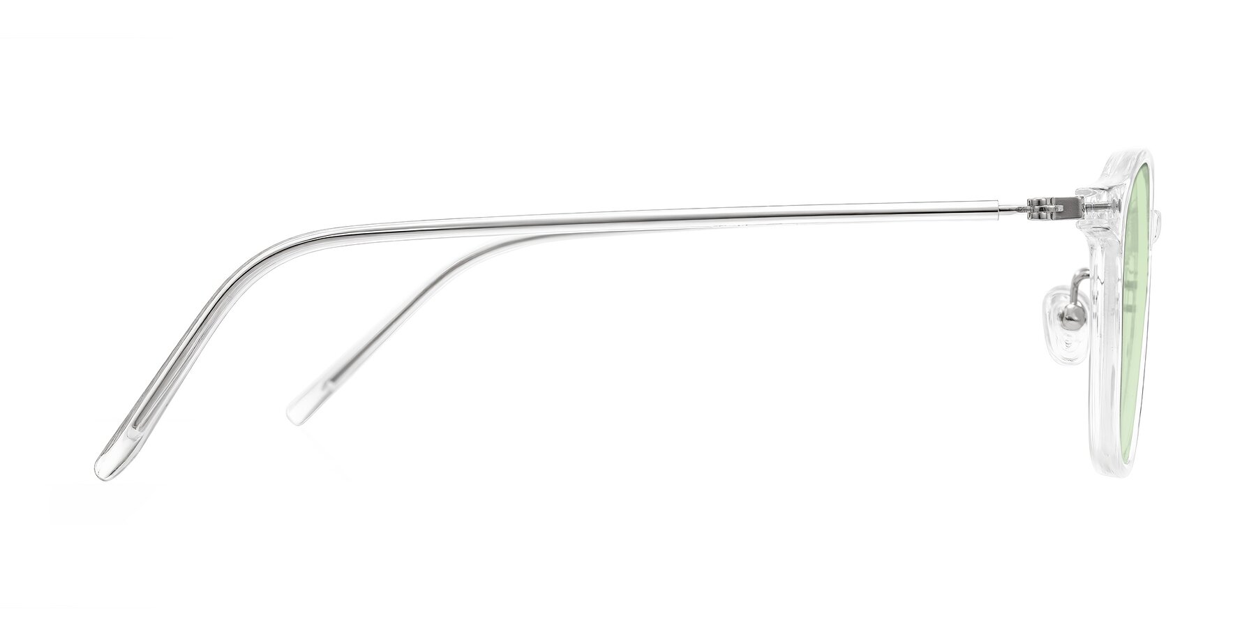 Side of Bicknell in Clear with Light Green Tinted Lenses