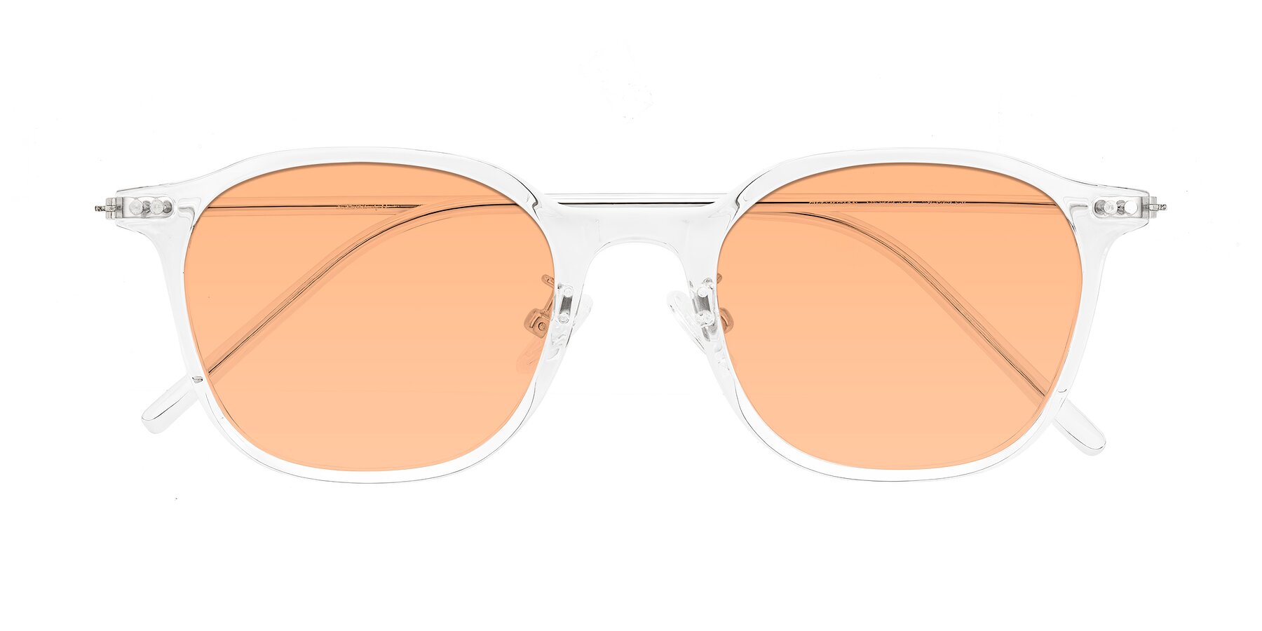 Folded Front of Bicknell in Clear with Light Orange Tinted Lenses