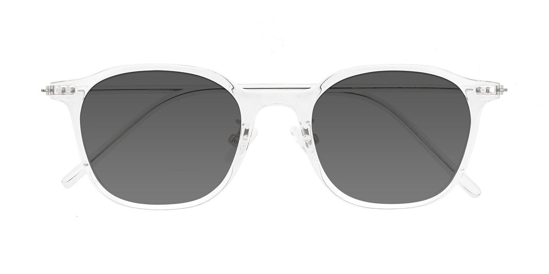 Folded Front of Bicknell in Clear with Medium Gray Tinted Lenses