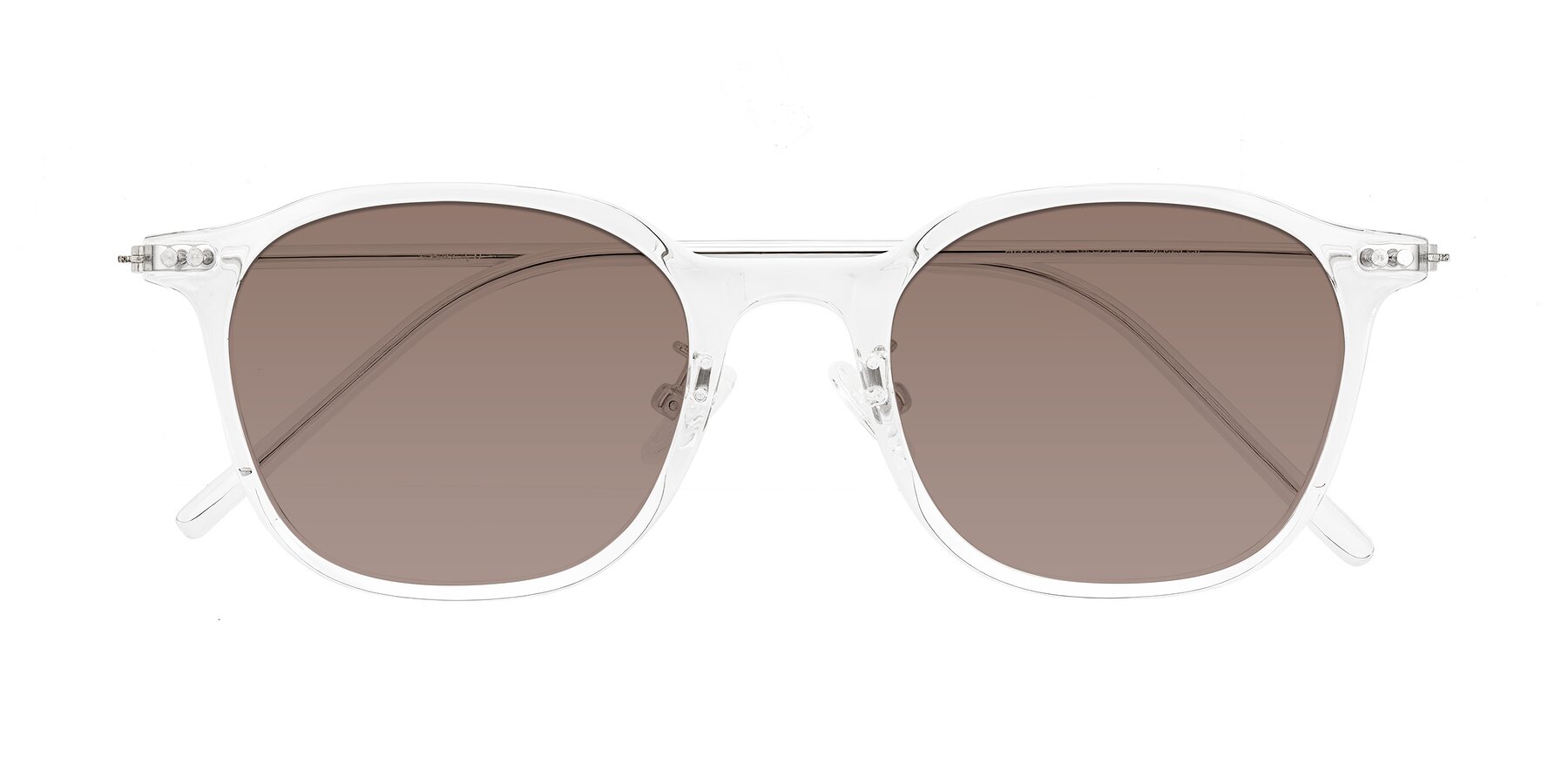 Folded Front of Bicknell in Clear with Medium Brown Tinted Lenses