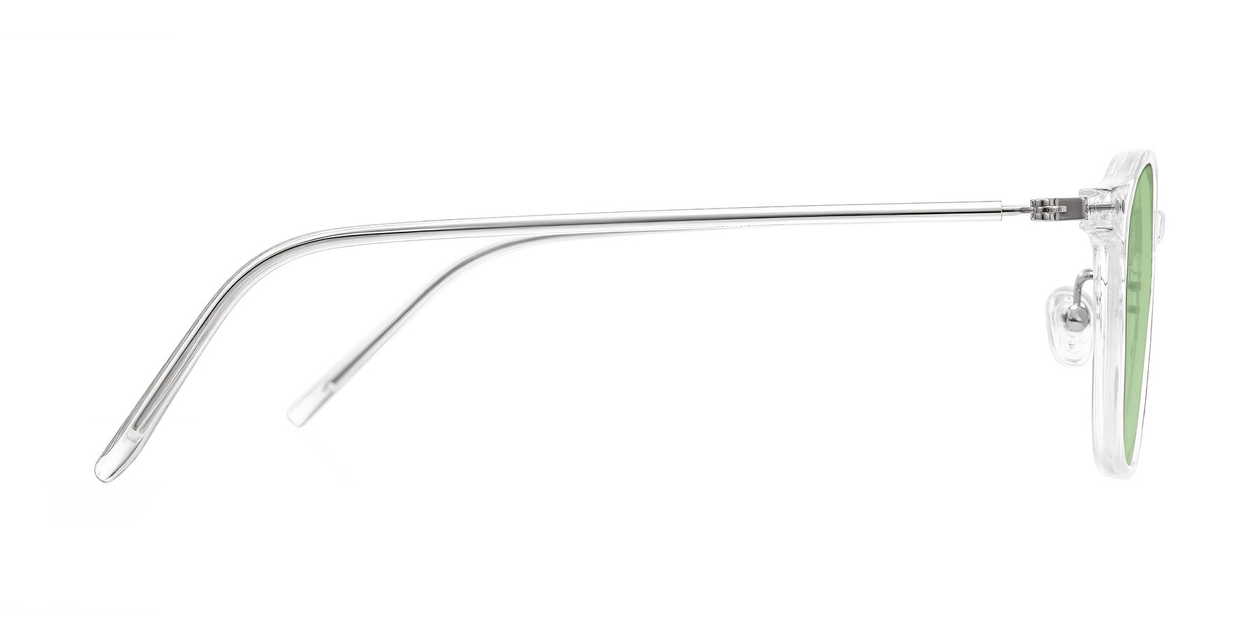 Side of Bicknell in Clear with Medium Green Tinted Lenses