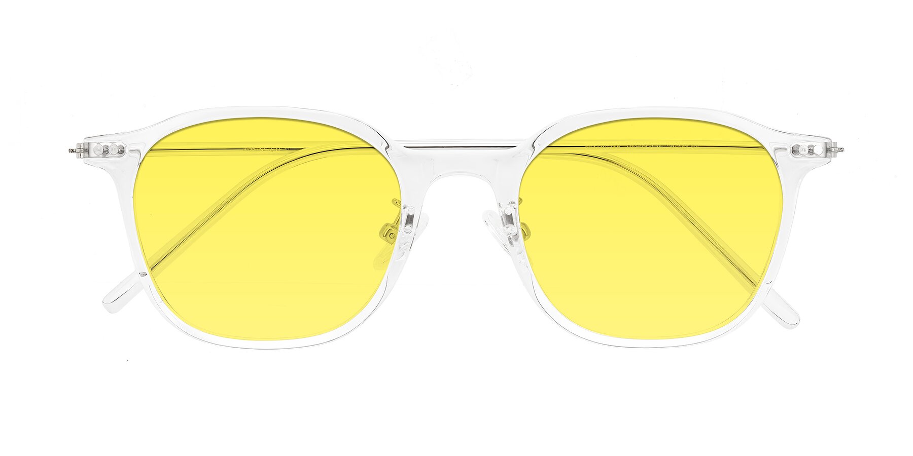 Folded Front of Bicknell in Clear with Medium Yellow Tinted Lenses