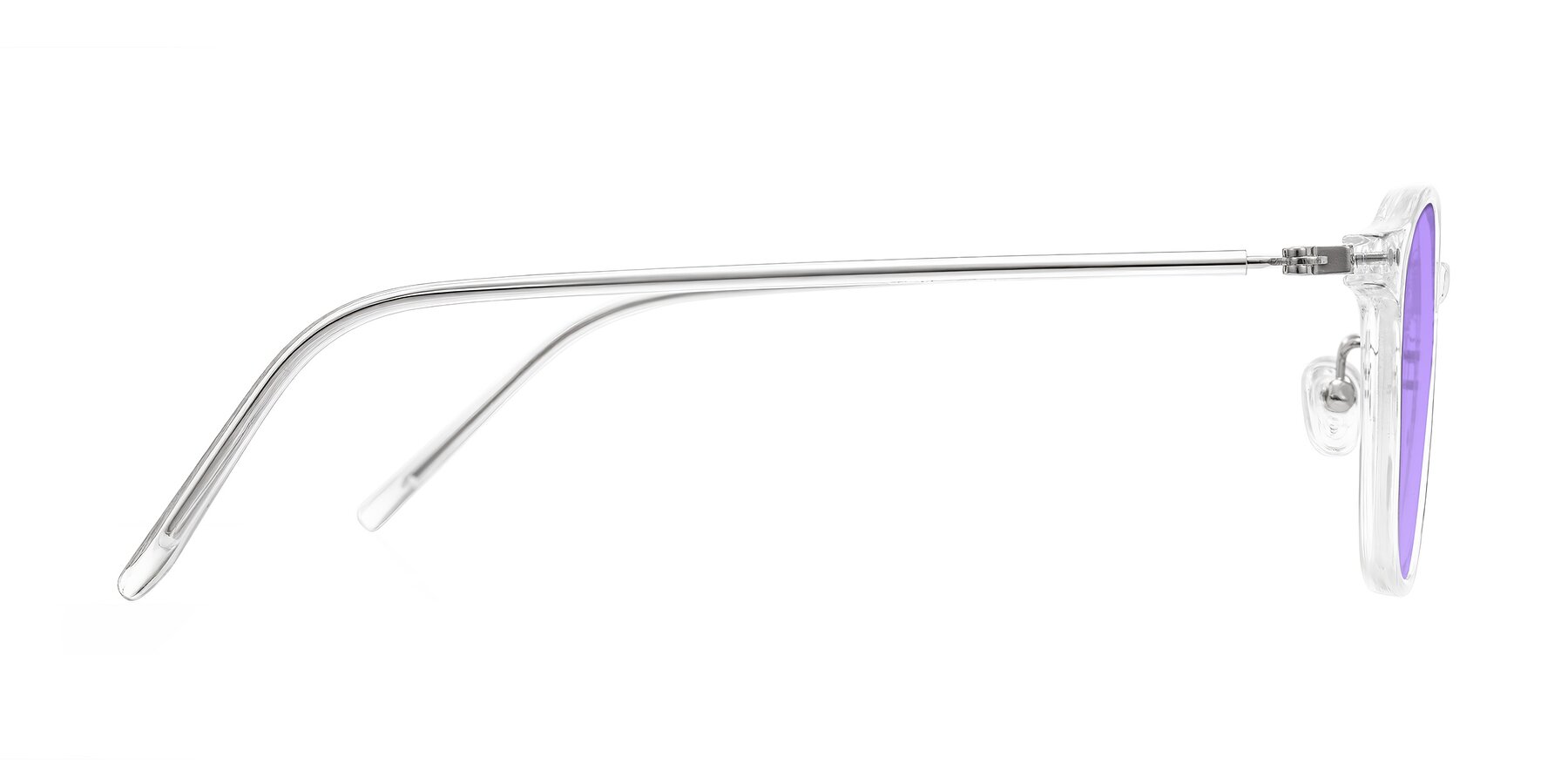 Side of Bicknell in Clear with Medium Purple Tinted Lenses