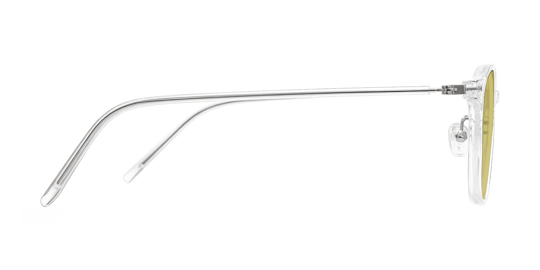 Side of Bicknell in Clear with Medium Champagne Tinted Lenses