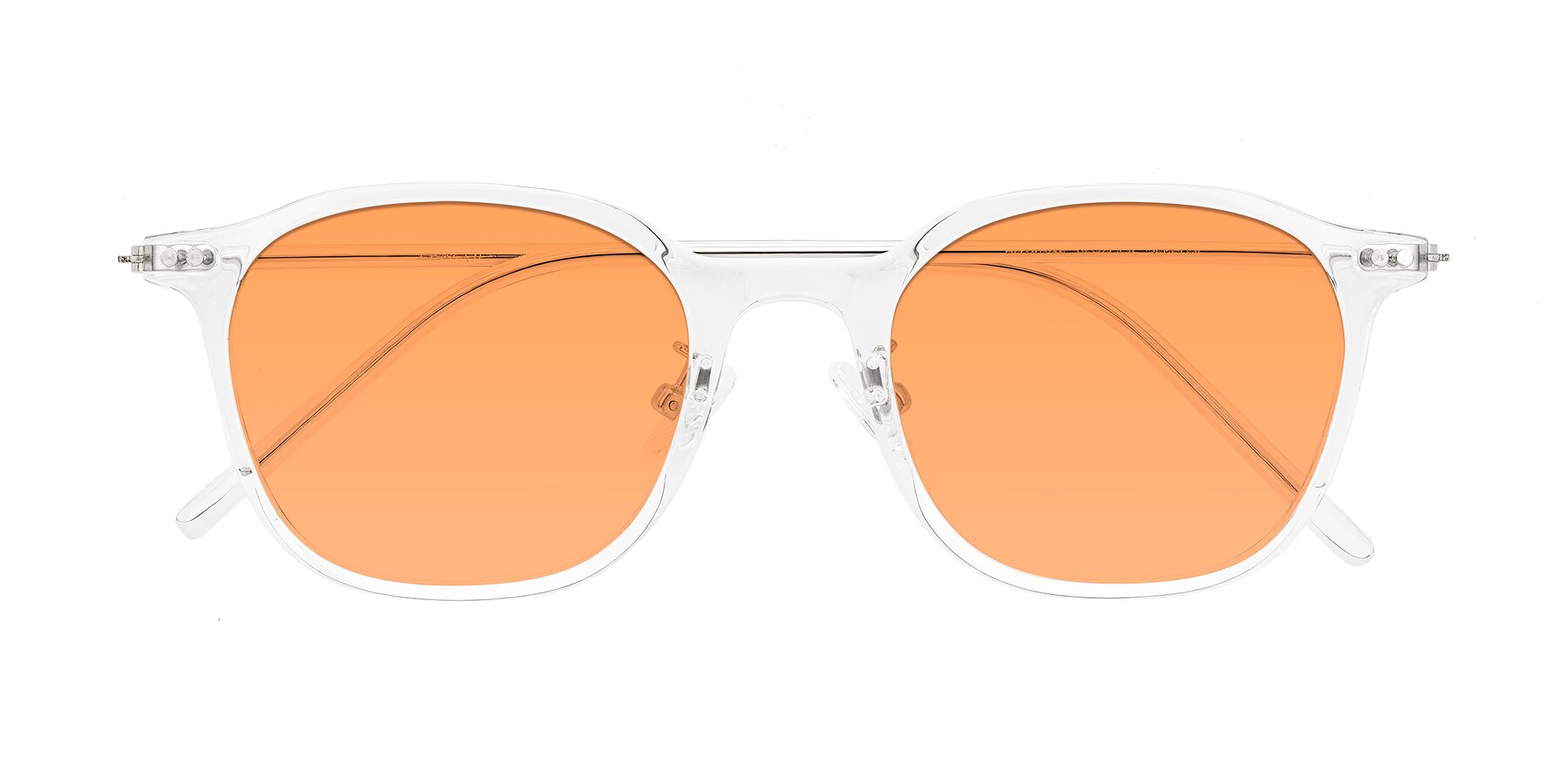 Folded Front of Bicknell in Clear with Medium Orange Tinted Lenses