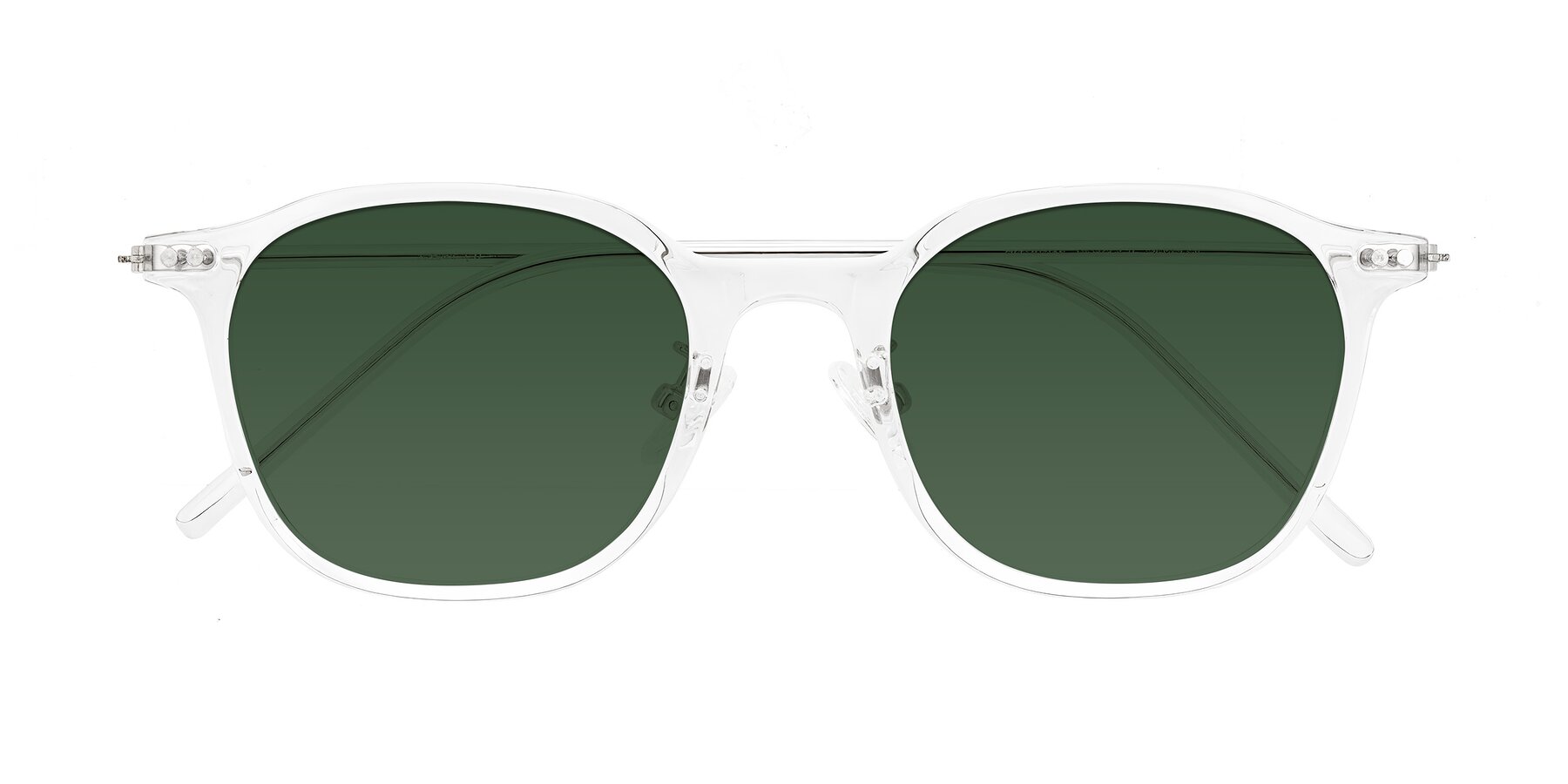 Folded Front of Bicknell in Clear with Green Tinted Lenses