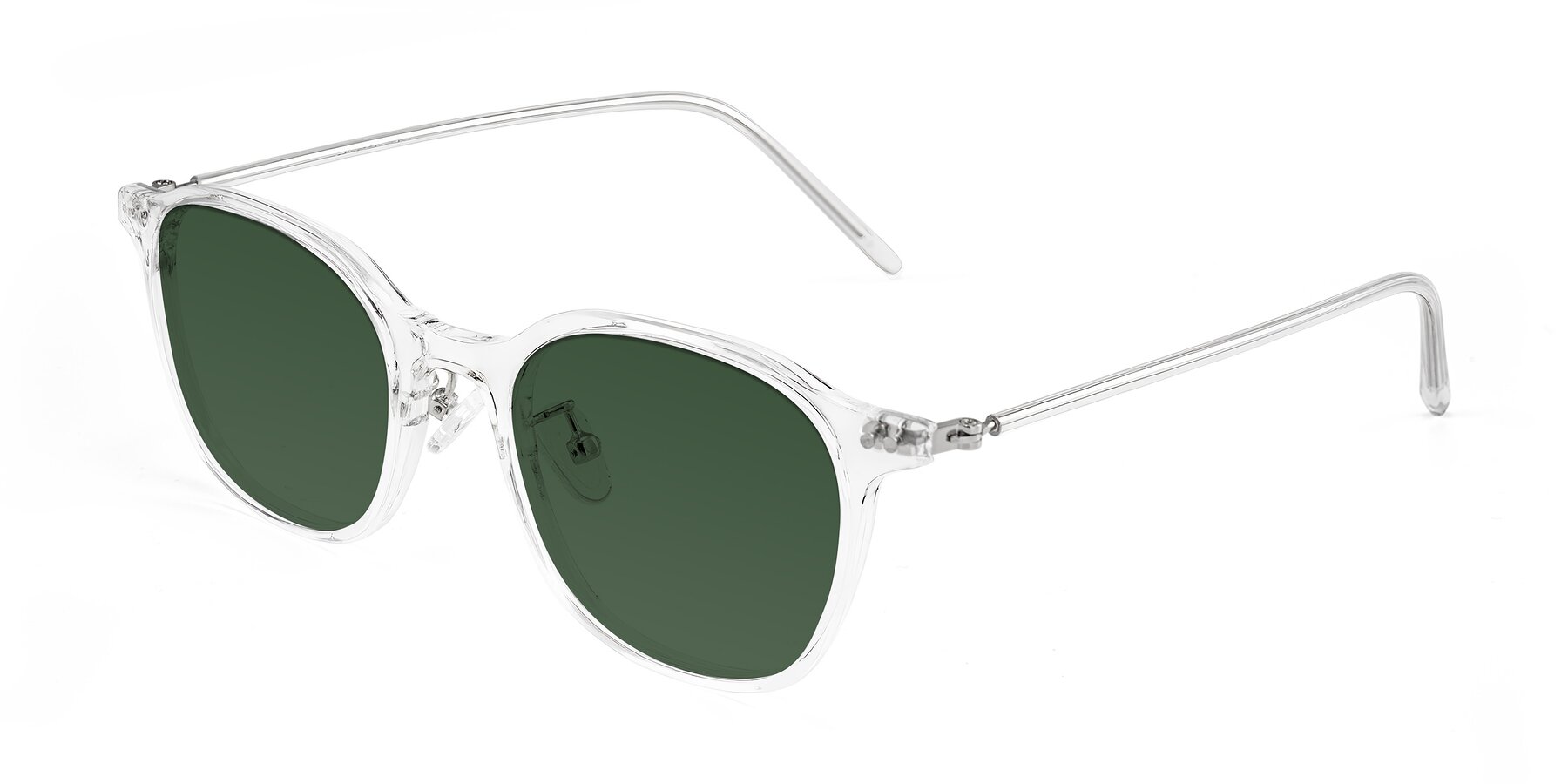 Angle of Bicknell in Clear with Green Tinted Lenses