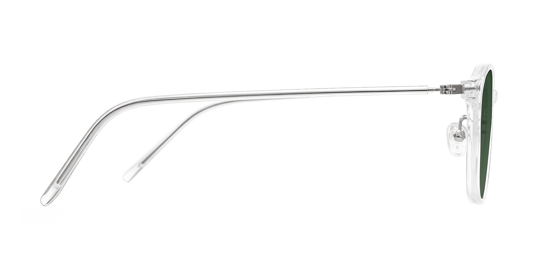 Side of Bicknell in Clear with Green Tinted Lenses