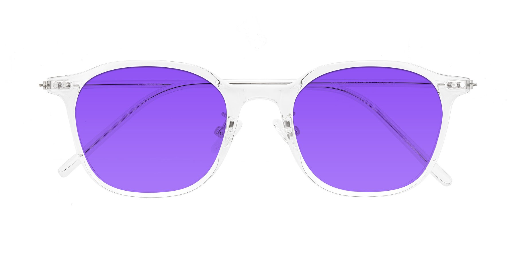 Folded Front of Bicknell in Clear with Purple Tinted Lenses