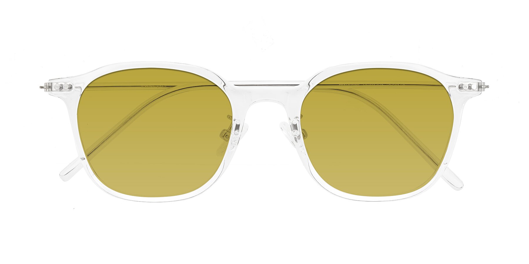 Folded Front of Bicknell in Clear with Champagne Tinted Lenses