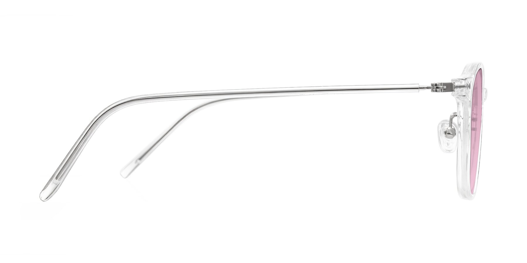 Side of Bicknell in Clear with Light Wine Tinted Lenses