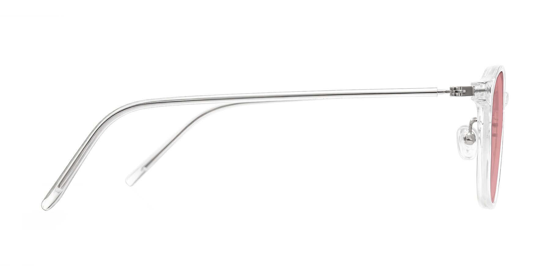 Side of Bicknell in Clear with Medium Garnet Tinted Lenses