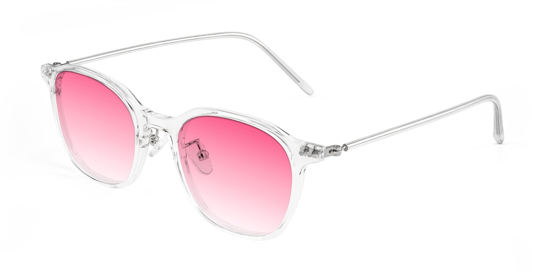 Angle of Bicknell in Clear with Pink Gradient Lenses