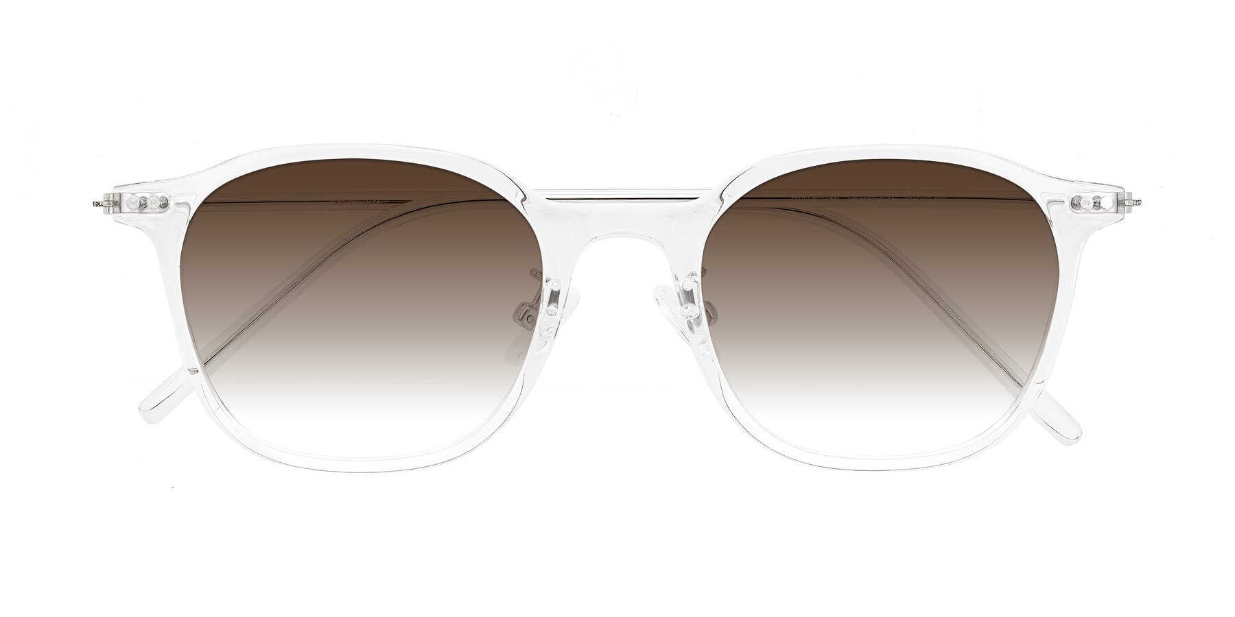 Folded Front of Bicknell in Clear with Brown Gradient Lenses