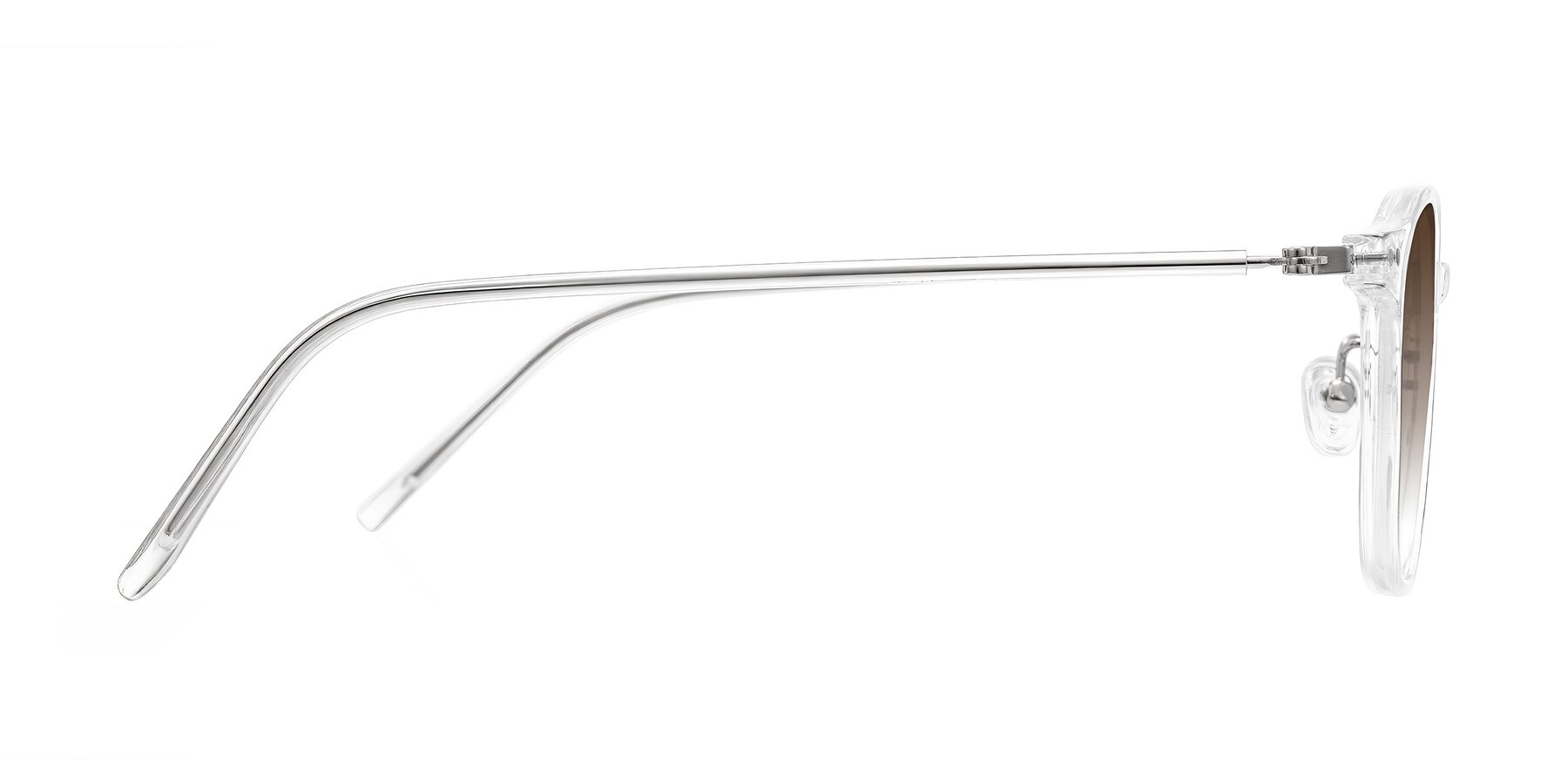 Side of Bicknell in Clear with Brown Gradient Lenses