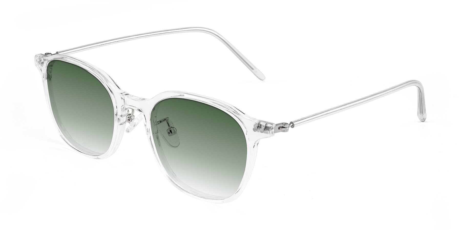 Angle of Bicknell in Clear with Green Gradient Lenses