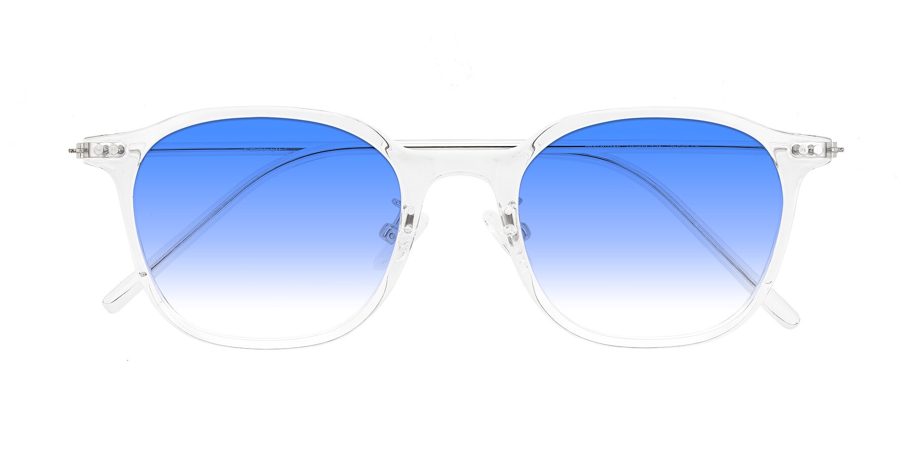 Folded Front of Bicknell in Clear with Blue Gradient Lenses