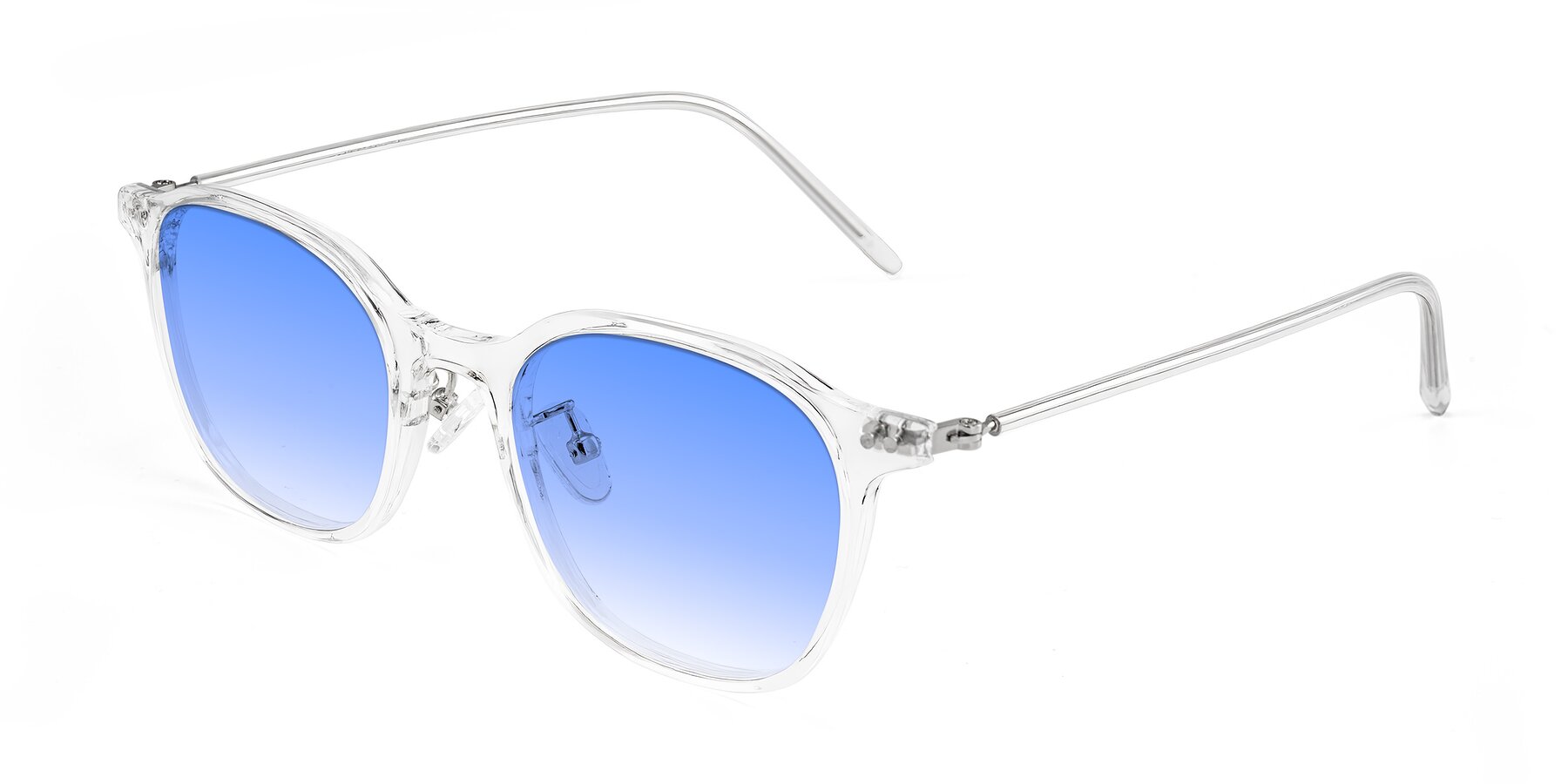 Angle of Bicknell in Clear with Blue Gradient Lenses