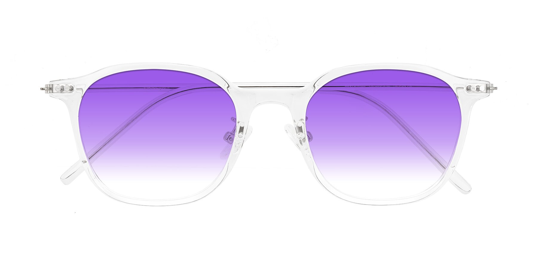 Folded Front of Bicknell in Clear with Purple Gradient Lenses