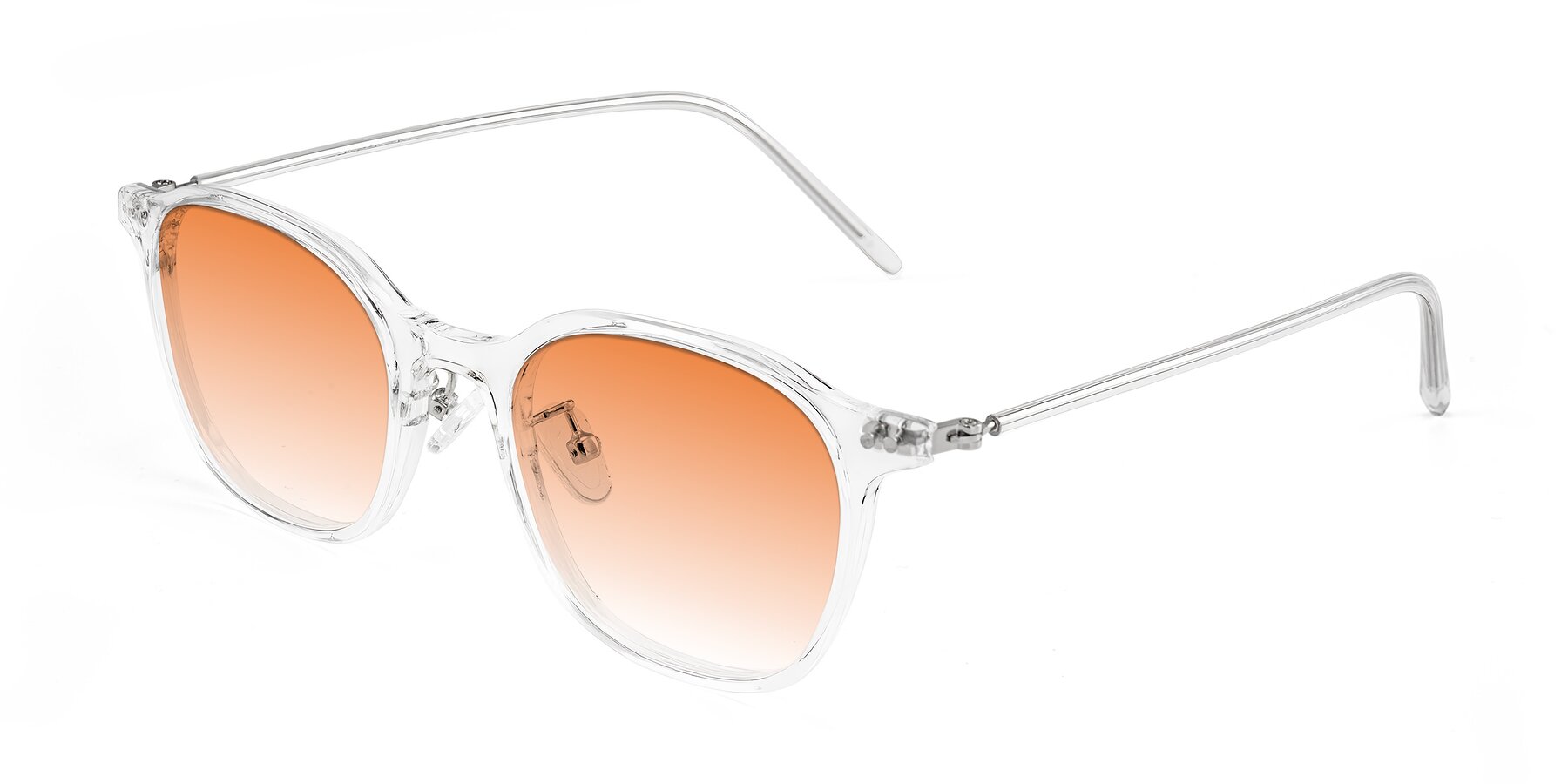 Angle of Bicknell in Clear with Orange Gradient Lenses