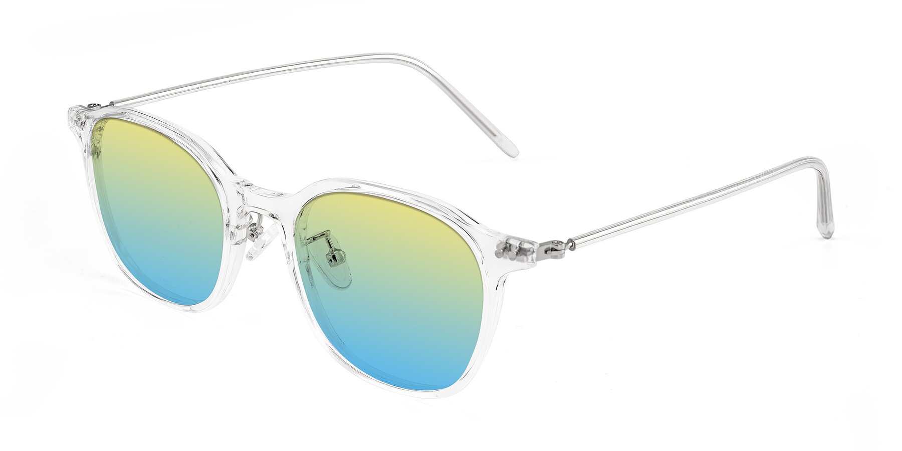 Angle of Bicknell in Clear with Yellow / Blue Gradient Lenses