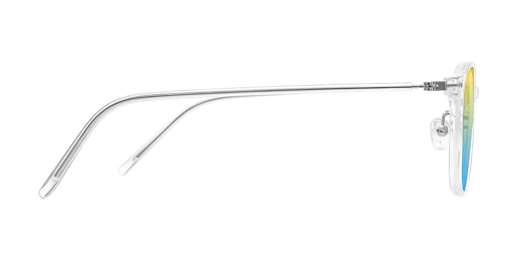 Side of Bicknell in Clear with Yellow / Blue Gradient Lenses