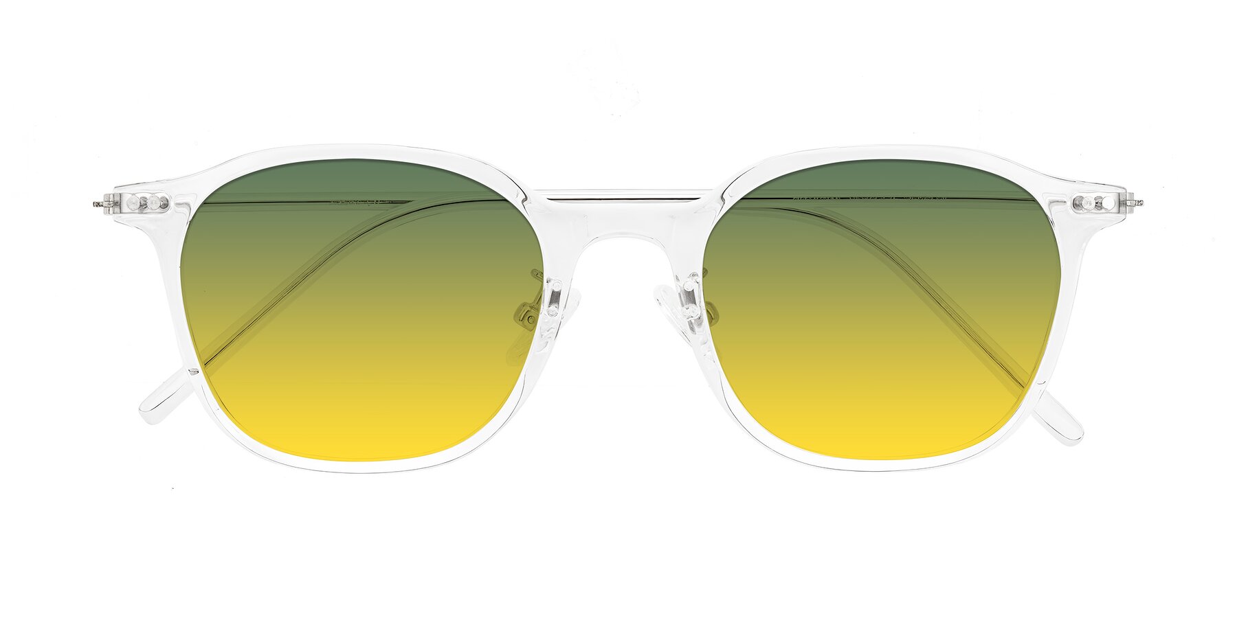 Folded Front of Bicknell in Clear with Green / Yellow Gradient Lenses