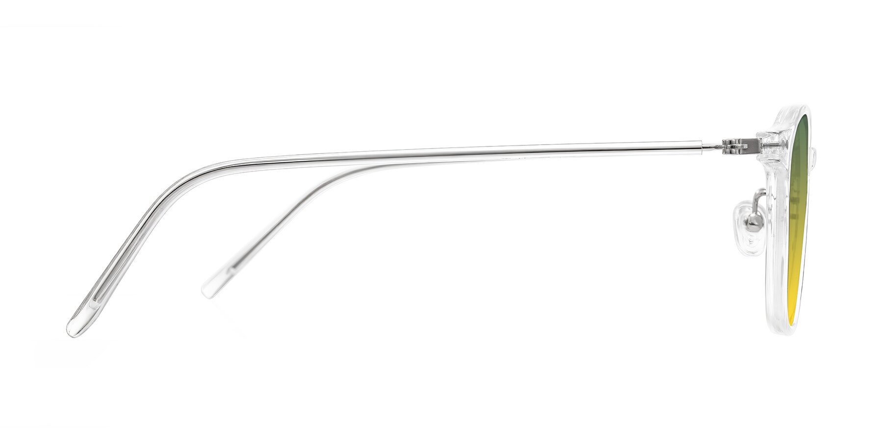 Side of Bicknell in Clear with Green / Yellow Gradient Lenses