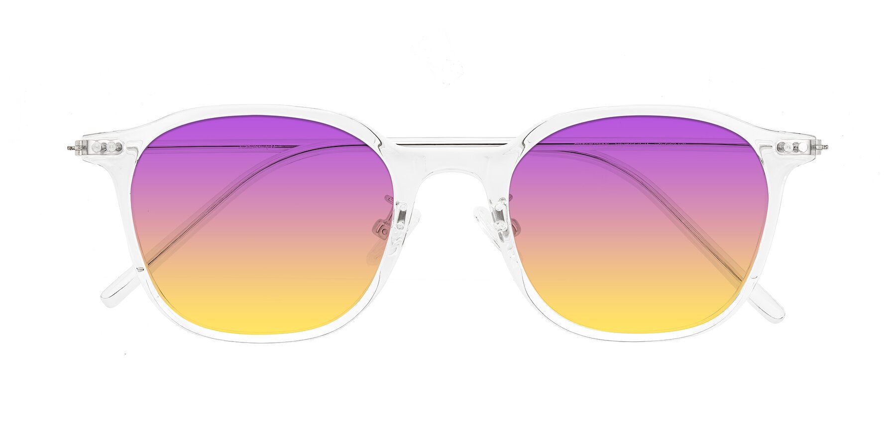 Folded Front of Bicknell in Clear with Purple / Yellow Gradient Lenses