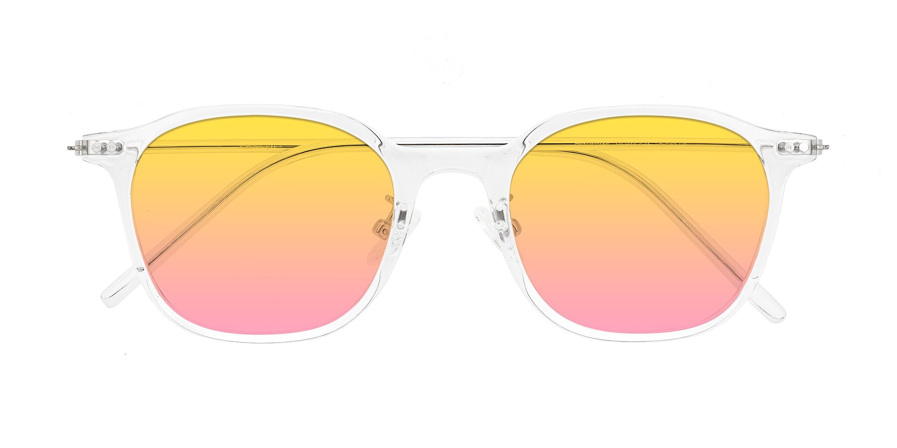 Folded Front of Bicknell in Clear with Yellow / Pink Gradient Lenses