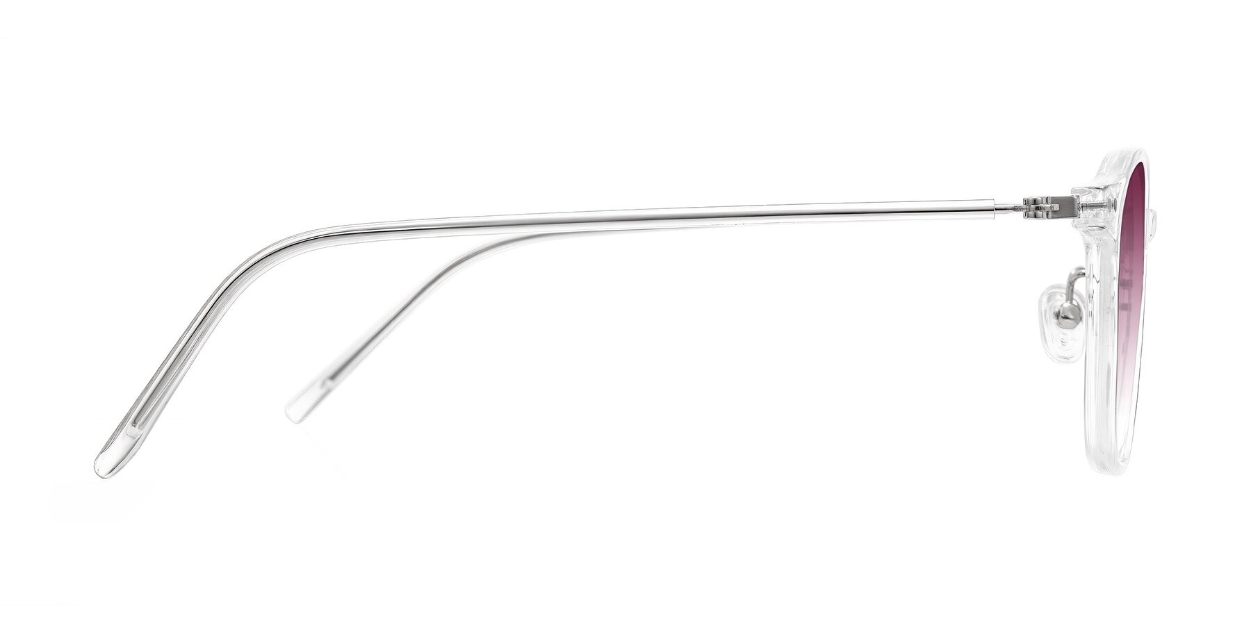 Side of Bicknell in Clear with Wine Gradient Lenses