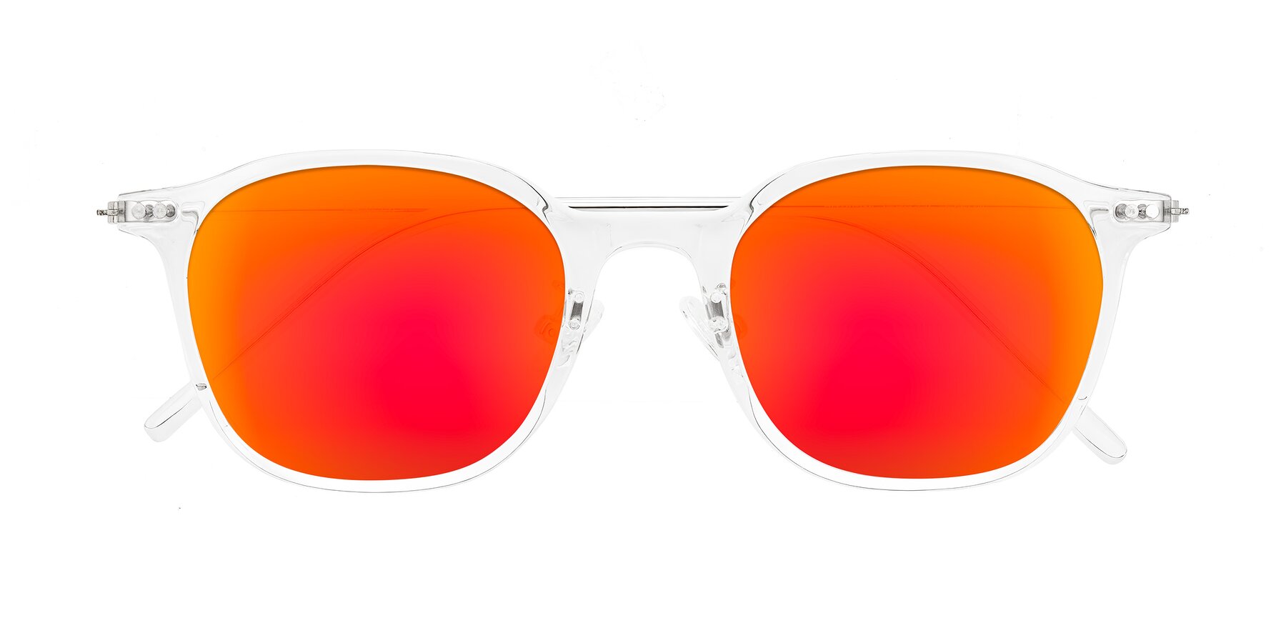 Folded Front of Bicknell in Clear with Red Gold Mirrored Lenses