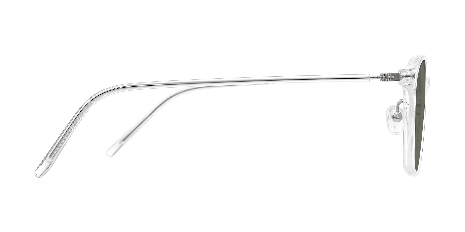 Side of Bicknell in Clear with Gray Polarized Lenses