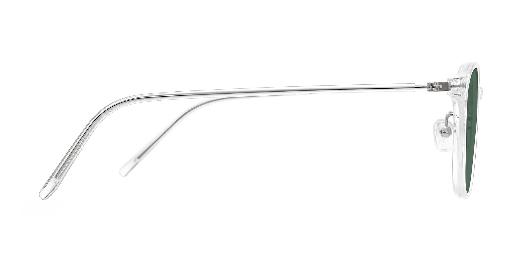 Side of Bicknell in Clear with Green Polarized Lenses