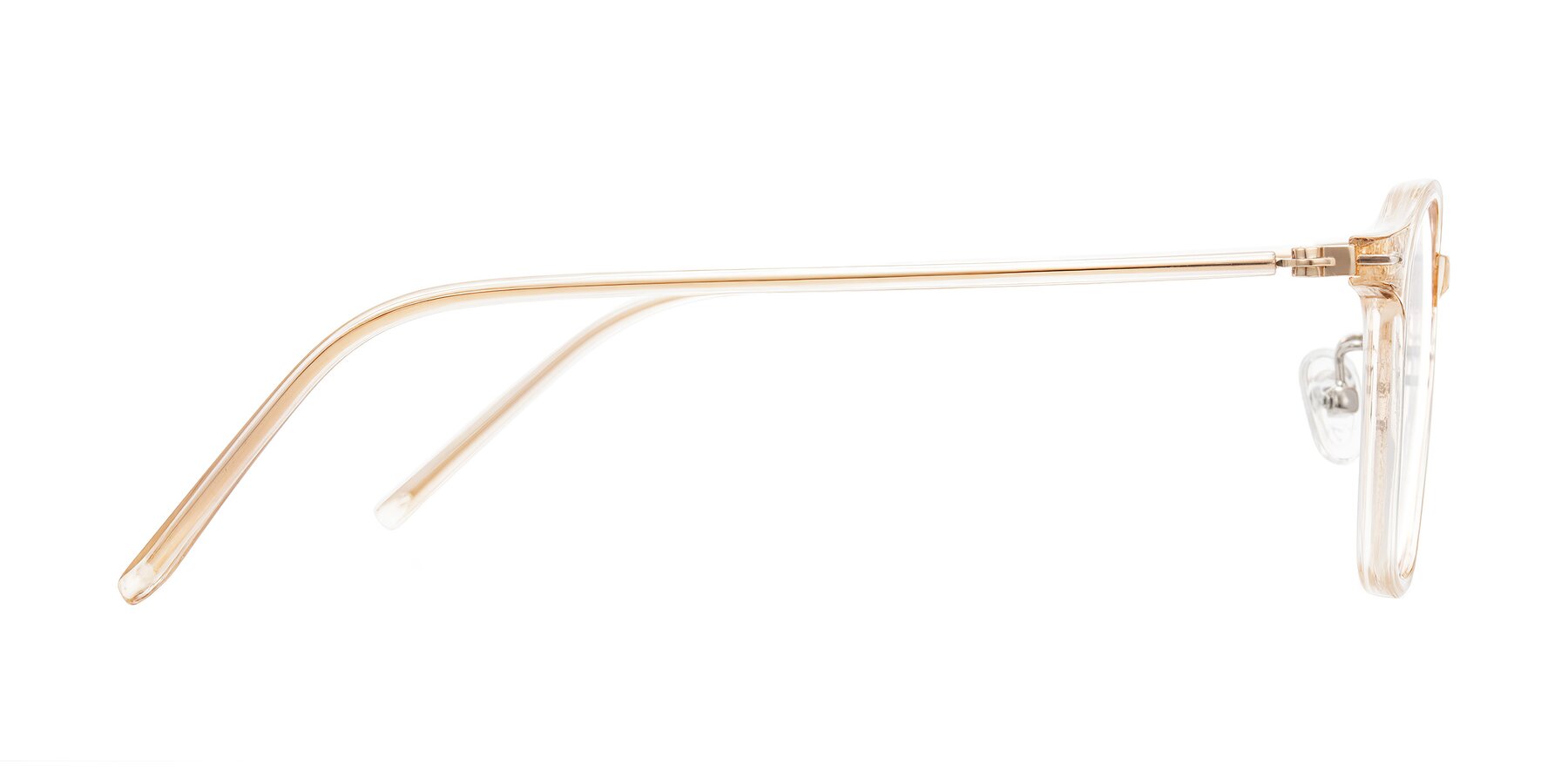 Side of Bicknell in Light Orange with Clear Eyeglass Lenses