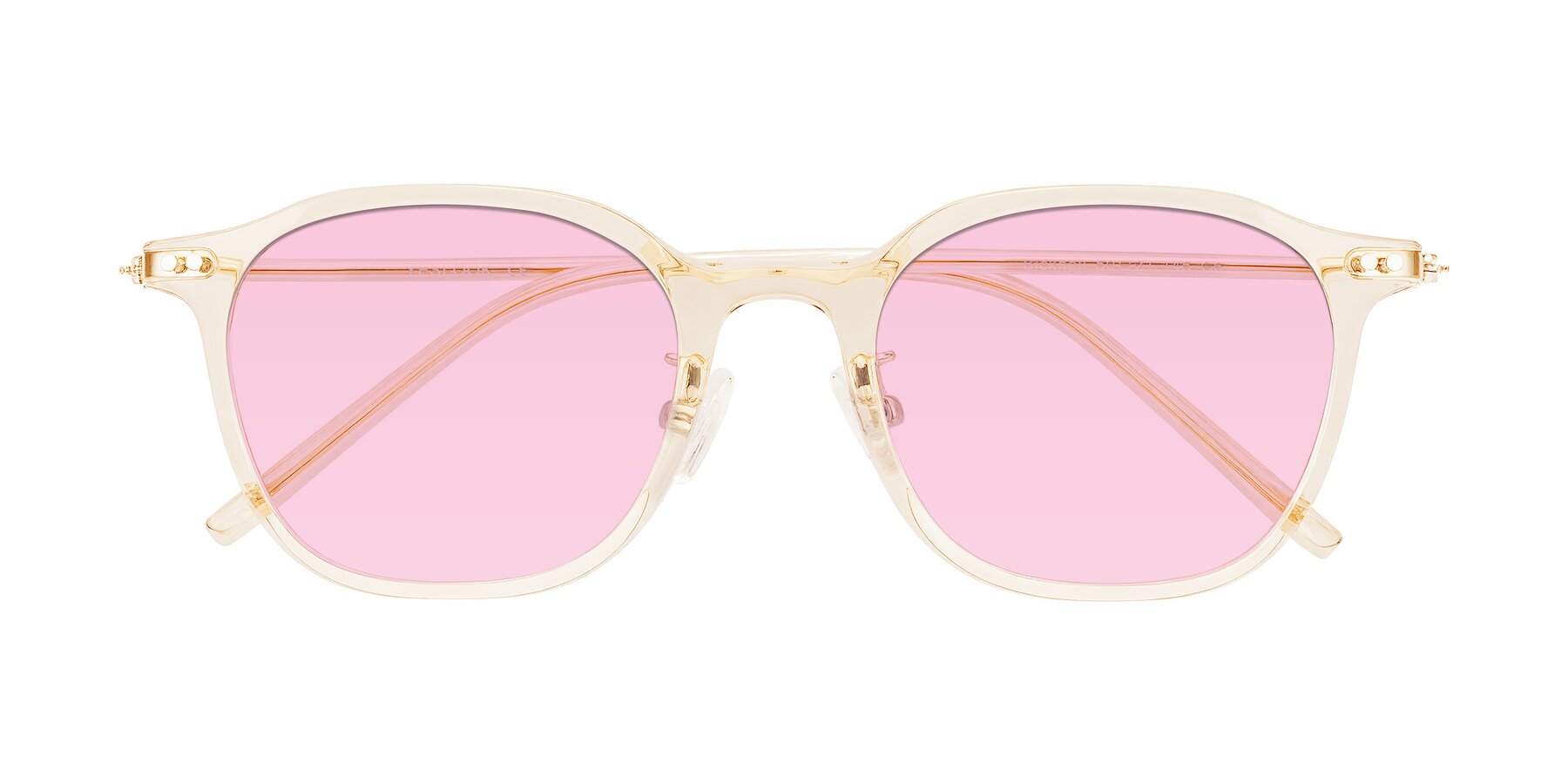 Folded Front of Bicknell in Light Orange with Light Pink Tinted Lenses