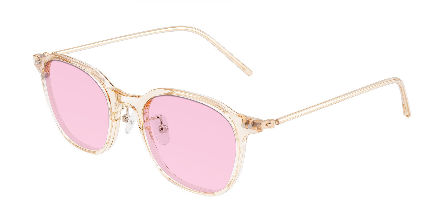 Angle of Bicknell in Light Orange with Light Pink Tinted Lenses