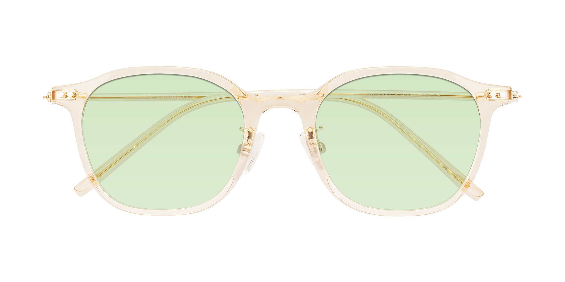 Folded Front of Bicknell in Light Orange with Light Green Tinted Lenses