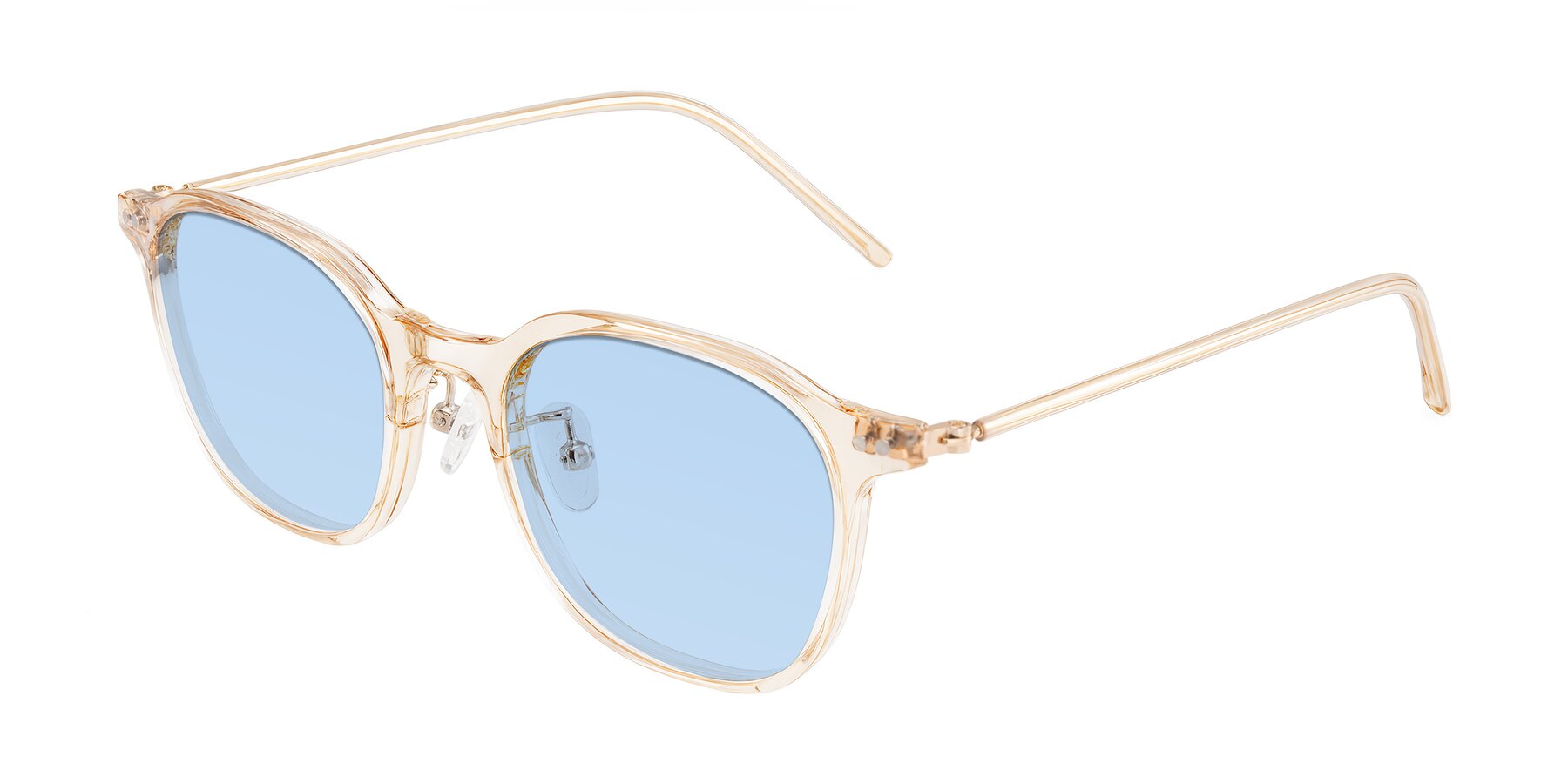 Angle of Bicknell in Light Orange with Light Blue Tinted Lenses