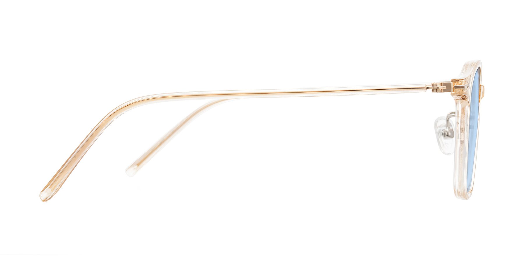 Side of Bicknell in Light Orange with Light Blue Tinted Lenses